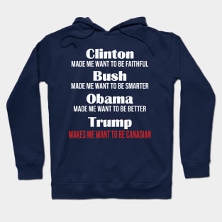 Trump Makes Me Want To Be Canadian Hoodie